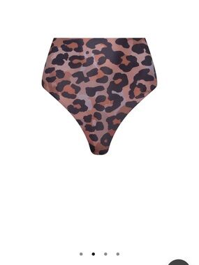 High-Rise Leopard Print Bikini Bottom - Brown Playaluxe